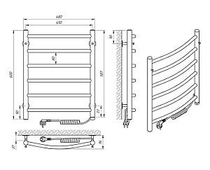 Uscător de prosoape Laris Klassik P6 450х600 Elektro R