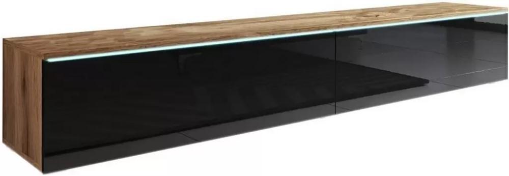 Tumba pentru televizor Bratex TV Lowboard D 180 (Wotan Oak/Black Gloss)