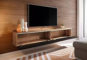 Tumba pentru televizor Bratex TV Lowboard D 180 (Wotan Oak/Black Gloss)