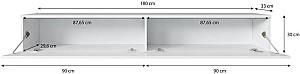 Tumba pentru televizor Bratex TV Lowboard D 180 (Wotan Oak/Black Gloss)