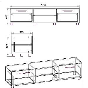 Tumba pentru televizor KompaniT MG-3 TV Stejar sonoma