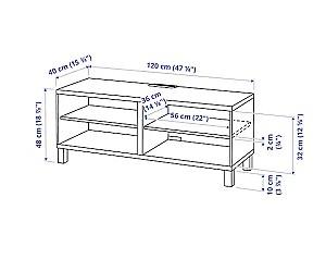Tumba pentru televizor IKEA Besta antique oak 120x40x48 cm