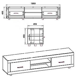 Tumba pentru televizor KompaniT MG-1 Stejar Sonoma Combi