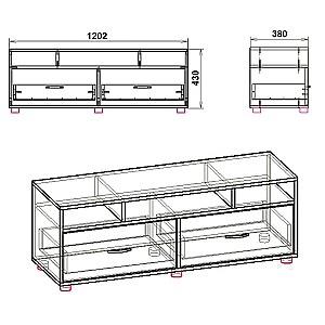 Tumba pentru televizor KompaniT Plazma Nuc