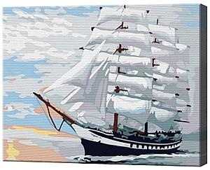 Tablou pe numere Art Gallery Corabie cu pânze albe 20х30 cm