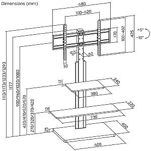 Suport pentru televizor Reflecta Elegant 75BWS2