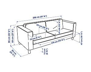 Canapea IKEA Parup Vissle dark green (3 locuri)
