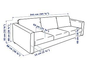 Canapea IKEA Vimle Gunnared gray (3 locuri)