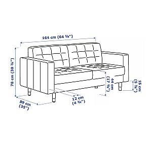 Canapea IKEA Landskrona Grann/Bomstad golden brown / wood