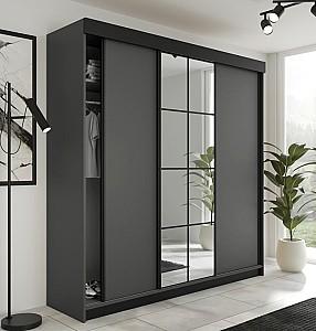 Dulap-cupe Prime Furniture Lamaro 200x205x59 Grafit(Gri)/Negru