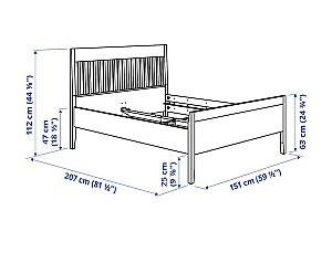 Pat IKEA Idanas brown/Lonset 140x200 cm