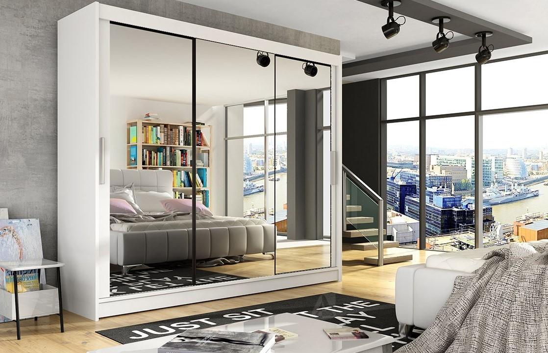 Dulap-cupe Space Meble Aston III 250x215x58 Alb Mat