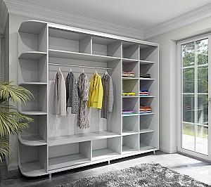 Dulap-cupe Arta Mobilei Armadio S2520 Gray + Anexa