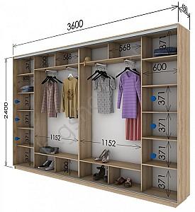 Dulap-cupe Confort-NV 4D Sablare (360x45cm)