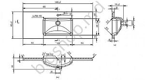 Lavoar baie Moershu Auris 120x46x19.5