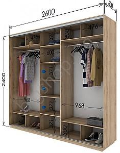 Dulap-cupe Confort-NV 3D MDF+insertii (260x60cm)