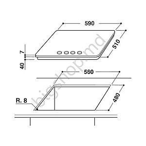 Plita pe gaz incorporabila Whirlpool GMA 6422/IX