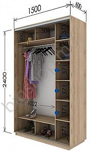 Dulap-cupe Confort-NV 2D PAL (150x60cm)