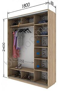 Dulap-cupe Confort-NV 2D PAL (180x60cm)