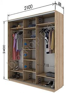 Dulap-cupe Confort-NV 3D PAL (210x60cm)