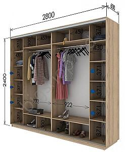 Dulap-cupe Confort-NV 4D PAL (280x60cm)