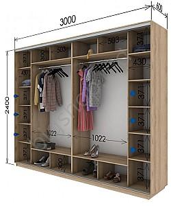 Dulap-cupe Confort-NV 4D PAL (300x60cm)