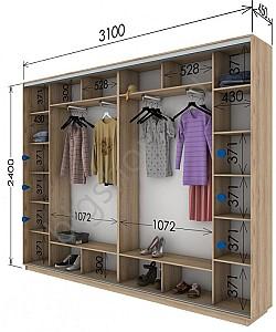 Dulap-cupe Confort-NV 4D PAL (310x45cm)