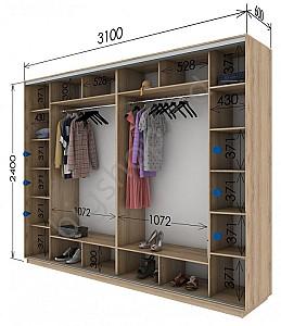 Dulap-cupe Confort-NV 4D PAL (310x60cm)