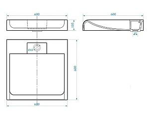 Lavoar baie Marrbaxx V056D1 Signal White