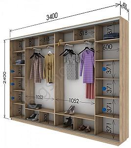 Dulap-cupe Confort-NV 4D MDF (340x45cm)