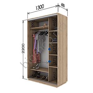 Dulap-cupe Confort-NV 2D PAL (130x60x220)