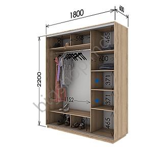 Dulap-cupe Confort-NV 2D 18 (180x60x220)