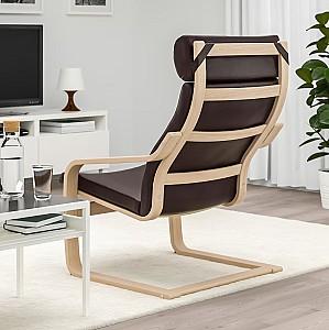 Fotoliu IKEA Poang Furnir Stejar alb/Glose Maro inchis