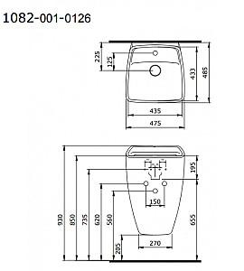 Lavoar baie Bocchi Firenze bloc 48cm