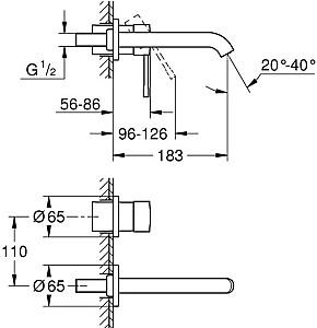 Baterie pentru lavoar Grohe ESSENCE M 183