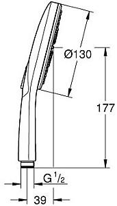 Set de duș Grohe Rainshower SmartActive 130