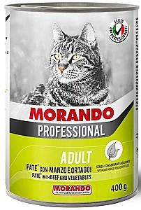 Hrana umeda pentru pisici Morando Professional pate manzo e ortaggi 400g