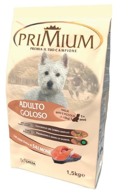 Hrana uscata pentru caini Gheda Primium Adulto Goloso Salmon 1.5kg