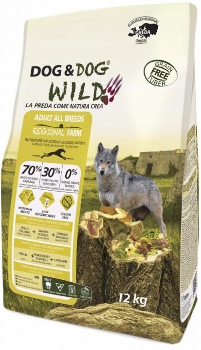 Hrana uscata pentru caini Gheda Dog&Dog Wild Regional FARM 12kg