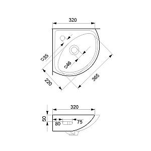 Lavoar baie Cersanit Sigma 32