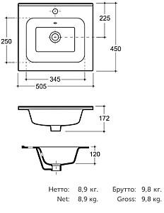 Lavoar baie Keramin Geneva 50 White