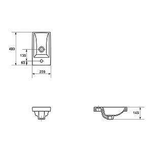 Lavoar baie Cersanit Como 40x20