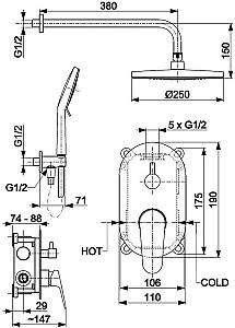 Set de duș Armatura Otava (117405)