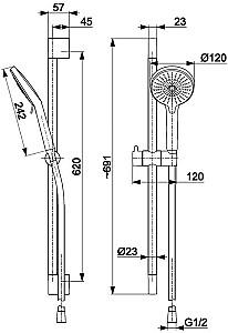 Set de duș Armatura Otava Black