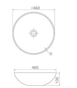 Lavoar baie CeraStyle Zero 46x46 Turkuaz