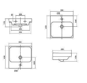 Lavoar baie Santek Adriana-55 1WH501620