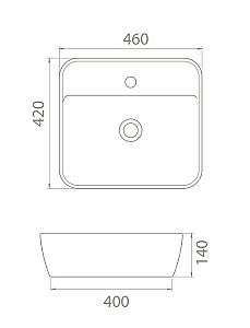 Lavoar baie CeraStyle One 46x42 Turkuaz