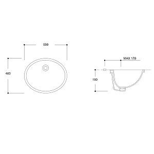 Lavoar baie Guralvit Berta 55х46
