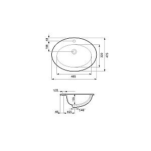 Lavoar baie Cersanit Gamma 63