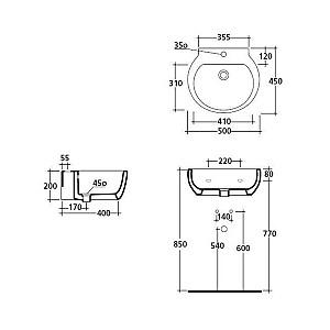 Lavoar baie Galassia EL1 1F 500X460 (112977)